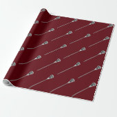 Lacrosse Team Maroon Cadeau Cadeaupapier (Uitgerold)