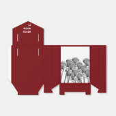 Lacrosse Team Maroon Favor Box Bedankdoosjes (Uitgevouwen)