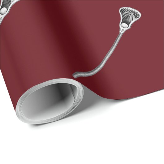 Lacrosse Team Maroon Gift Cadeaupapier (Rol Hoek)