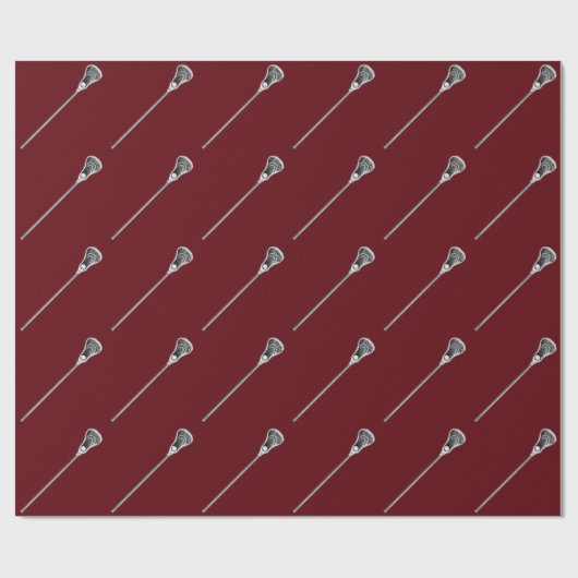 Lacrosse Team Maroon Gift Cadeaupapier (Vlak)