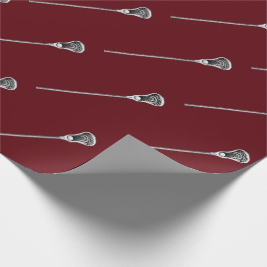 Lacrosse Team Maroon Gift Cadeaupapier (Hoek)
