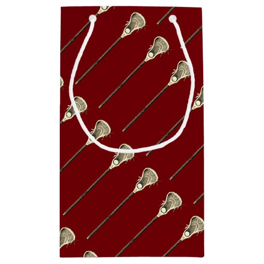Lacrosse Team Maroon Klein Cadeauzakje (Achterkant)
