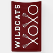 Lacrosse Team Maroon Spandoek (Verticaal)