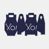Lacrosse Team Navy Blauw Bedankdoosjes (Uitgevouwen)