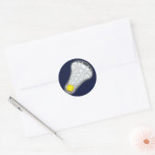 Lacrosse Team Navy Blue Classic Round Sticker (Envelop)
