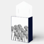 Lacrosse Team Navy Blue Favor Box Bedankdoosjes (Geopend)