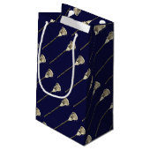 Lacrosse Team Navy Blue Klein Cadeauzakje (Achterkant Gekanteld)