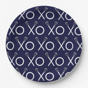 Lacrosse Team Navy Blue Papieren Bordje