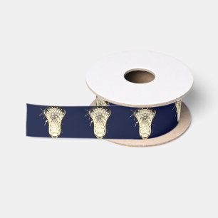 Lacrosse Team Navy Blue Satin Ribbon Satijnen Lint
