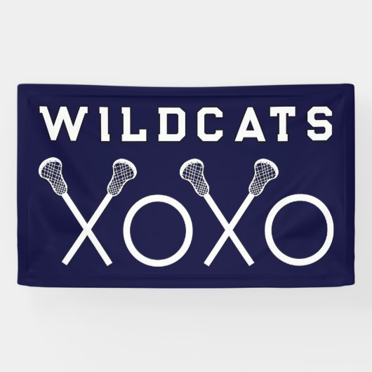 Lacrosse Team Navy Blue Spandoek (Horizontaal)
