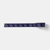 Lacrosse Team Navy Gift Satijnen Lint (Voorkant)