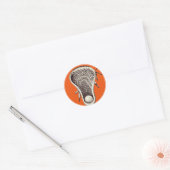 Lacrosse Team Oranje Classic Round Sticker (Envelop)