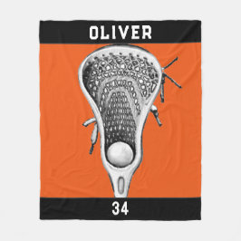 Lacrosse Team Oranje Fleece Deken