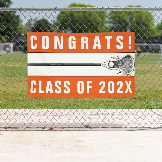 Lacrosse Team Oranje hoge nachtbanner Spandoek (Insitu)