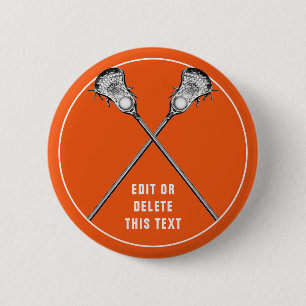 Lacrosse Team Oranje Partij Favorieten Ronde Button 5,7 Cm