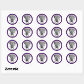 Lacrosse Team Paars Klassieke Sticker (Vel)