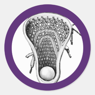 Lacrosse Team Paars Klassieke Sticker