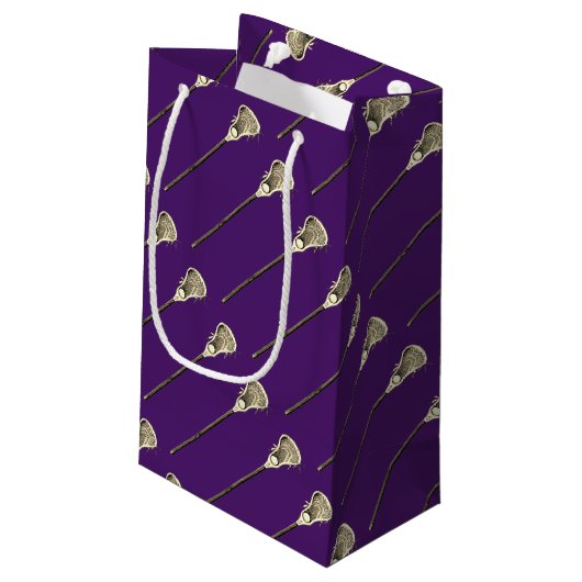 Lacrosse Team Paars Klein Cadeauzakje (Achterkant Gekanteld)