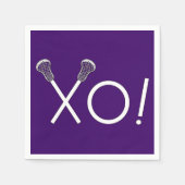 Lacrosse Team Paars Servet (Voorkant)