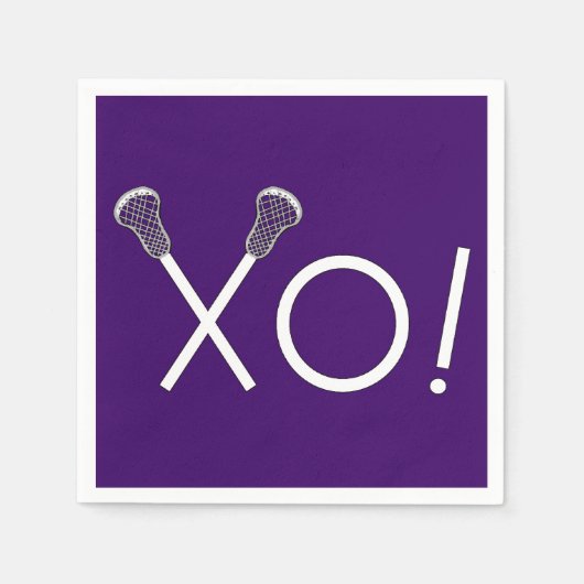 Lacrosse Team Paars Servet (Voorkant)