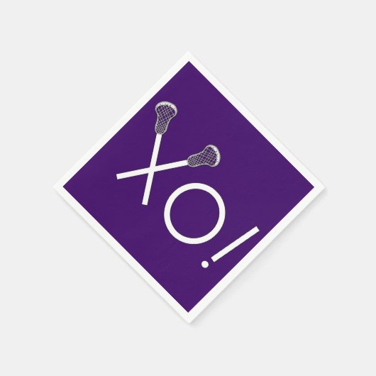 Lacrosse Team Paars Servet (Hoek)