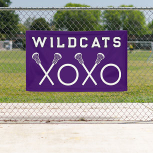 Lacrosse Team Paars Spandoek
