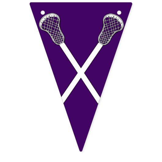 Lacrosse Team Paars Vlaggetjes (Eerste vlag)
