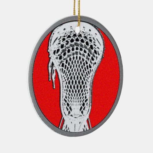 Lacrosse Team Player Award Keramisch Ornament (Rechts)