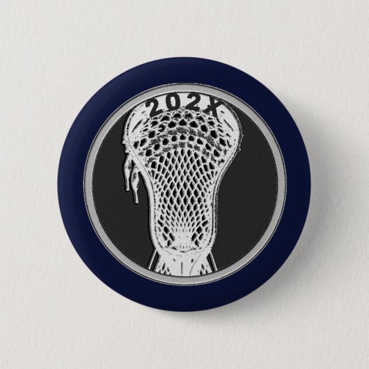 Lacrosse Team Player Keepomwille Gift Button (Voorkant)