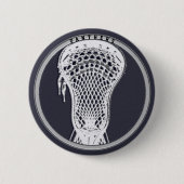 Lacrosse Team Player Keepomwille Gift Button (Voorkant)