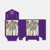 Lacrosse Team Purple Favor Box Bedankdoosjes (Uitgevouwen)