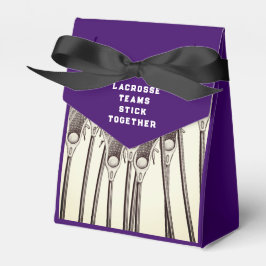 Lacrosse Team Purple Favor Box Bedankdoosjes