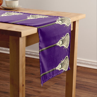 Lacrosse Team Purple Short Table Runner Korte Tafelloper