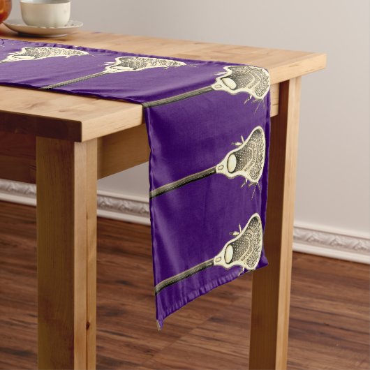 Lacrosse Team Purple Short Table Runner Korte Tafelloper (Voorbeeld)