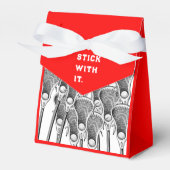 Lacrosse Team Red Favor Box Bedankdoosjes (Voorkant Zijde)