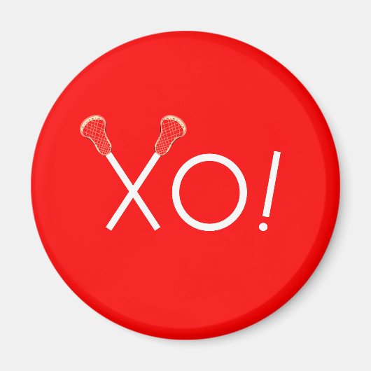 Lacrosse Team Red Gifts Magneet (Voorkant)