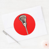 Lacrosse Team Red Ronde Sticker (Envelop)