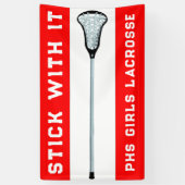 Lacrosse Team Red Spandoek (Verticaal)