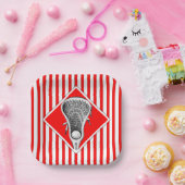 Lacrosse Team Rode Partij Papieren Bordje (Feest)