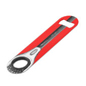 Lacrosse Team Rood Speed Flessenopener (Achterkant Gekanteld)