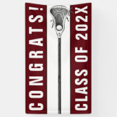 Lacrosse Team Senior Maroon Banner (Verticaal)