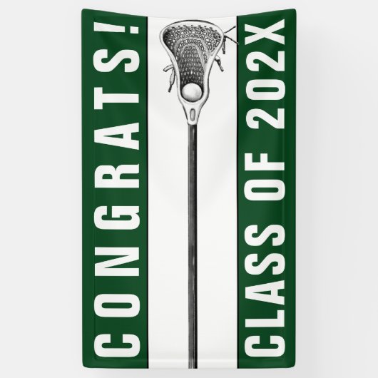 Lacrosse Team Senior Night Green Banner (Verticaal)