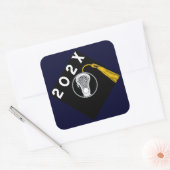 Lacrosse Team Senior Night Nav Blue Square Sticker (Envelop)