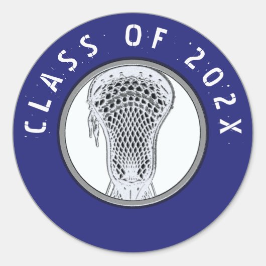 Lacrosse Team Seniors Classic Round Sticker (Voorkant)