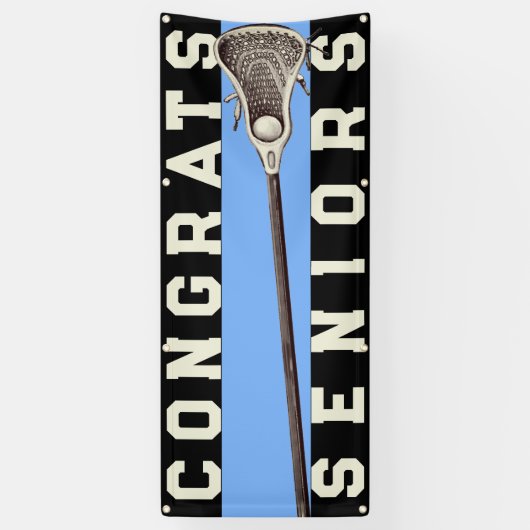 Lacrosse Team Seniors Light Blue Congrants Banner (Verticaal)