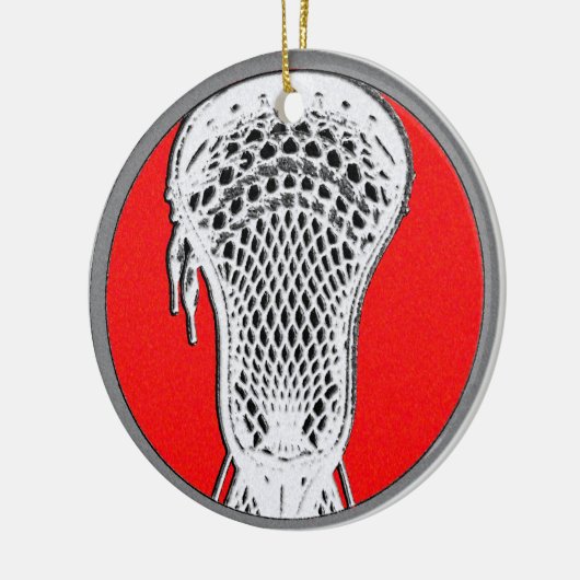 Lacrosse Team Speler Award Keramisch Ornament (Links)