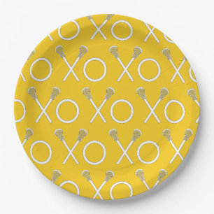 Lacrosse Team Yellow Papieren Bordje