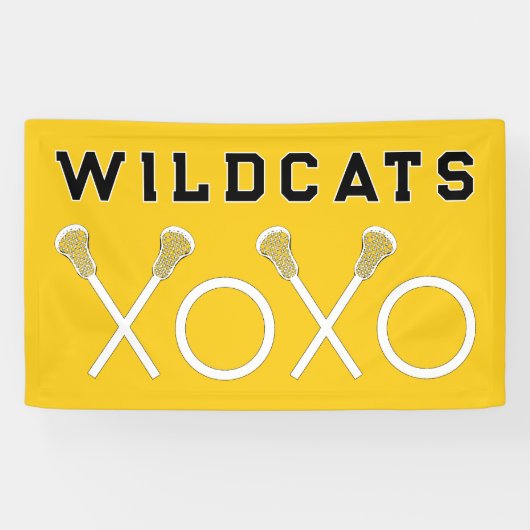 Lacrosse Team Yellow Spandoek (Horizontaal)