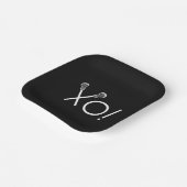 Lacrosse Team Zwart Papieren Bordje (Gebogen)