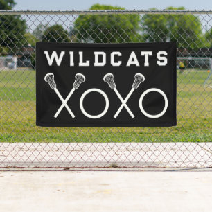 Lacrosse Team Zwart Spandoek